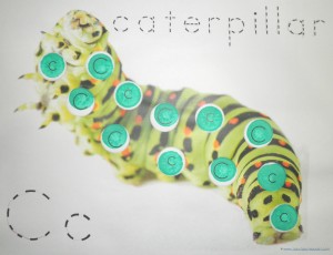 C for caterpillar printable